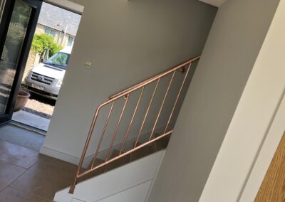 Premium staircase with copper handrail